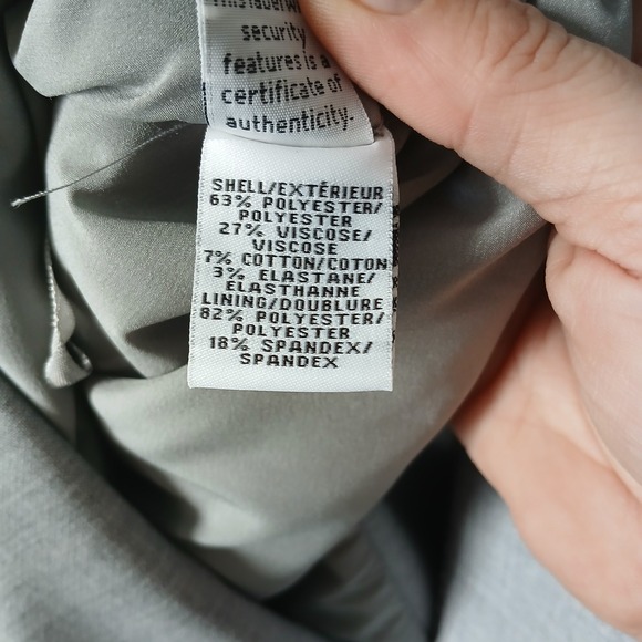 Diane Von Furstenberg Women's Sleeveless Gray Dress with Ruching Size 12 V-Back - Picture 12 of 16